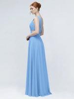 One-Shoulder Side Cut-Out Bridesmaid Dress 