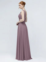 One-Shoulder Side Cut-Out Bridesmaid Dress 
