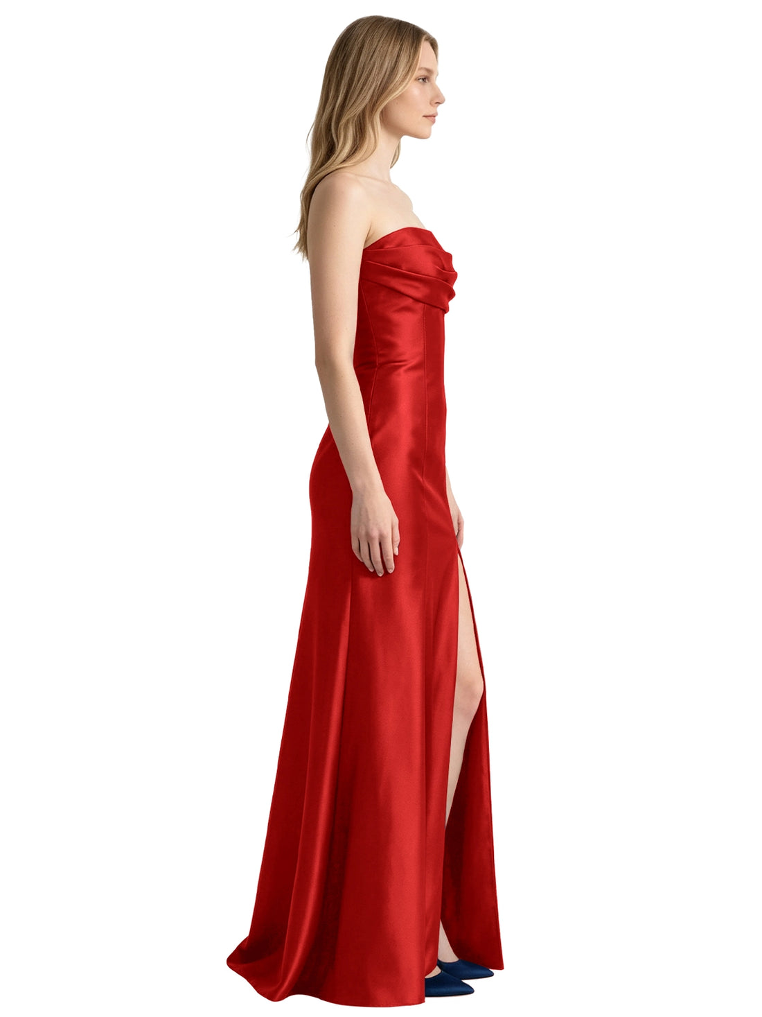 Strapless Ruched Bodice Prom Dress 
