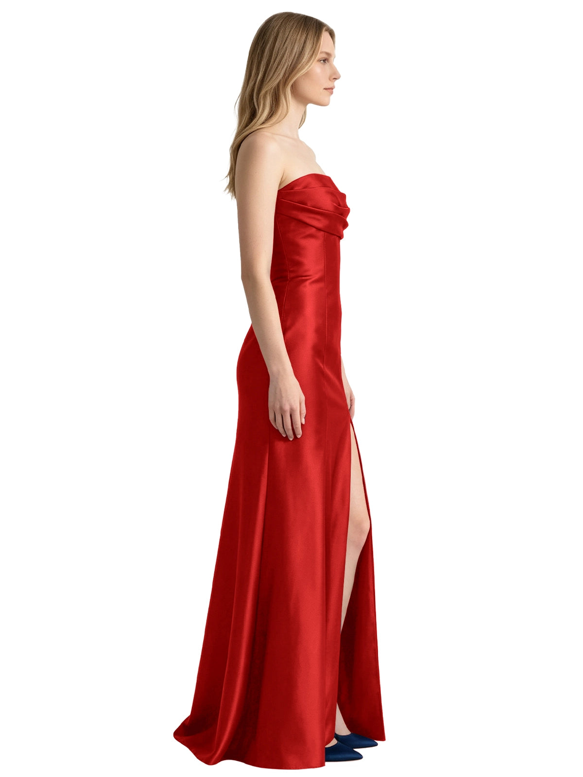 Strapless Ruched Bodice Prom Dress 