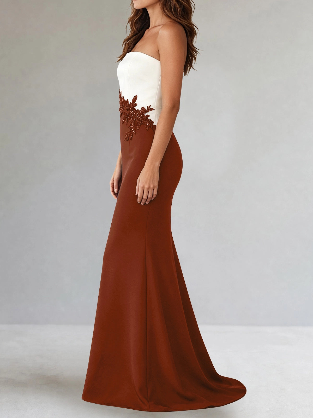 Trumpet Mother of the Bride Dress with Appliques