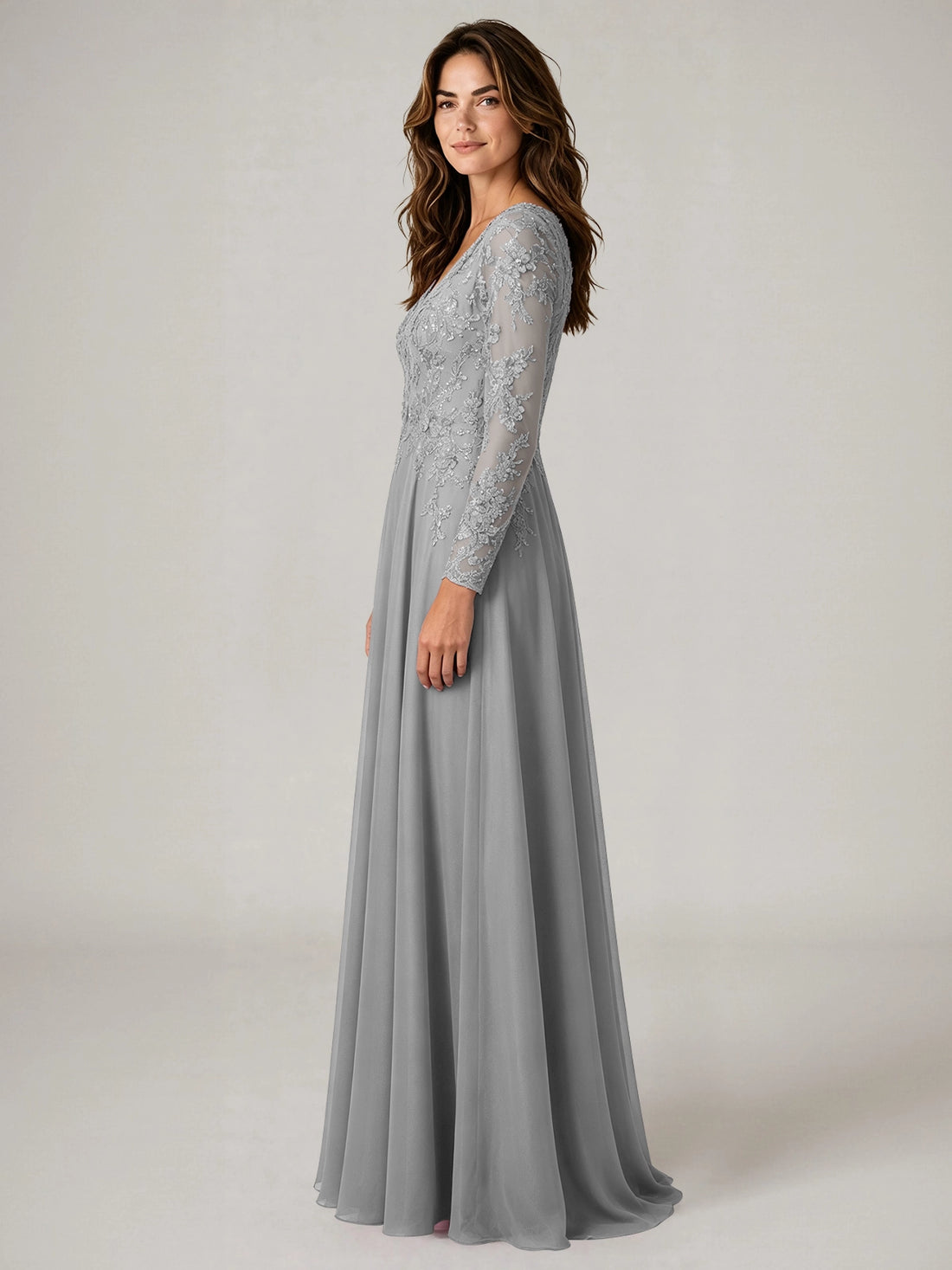 A-line Mother of the Bride Dress with Appliques