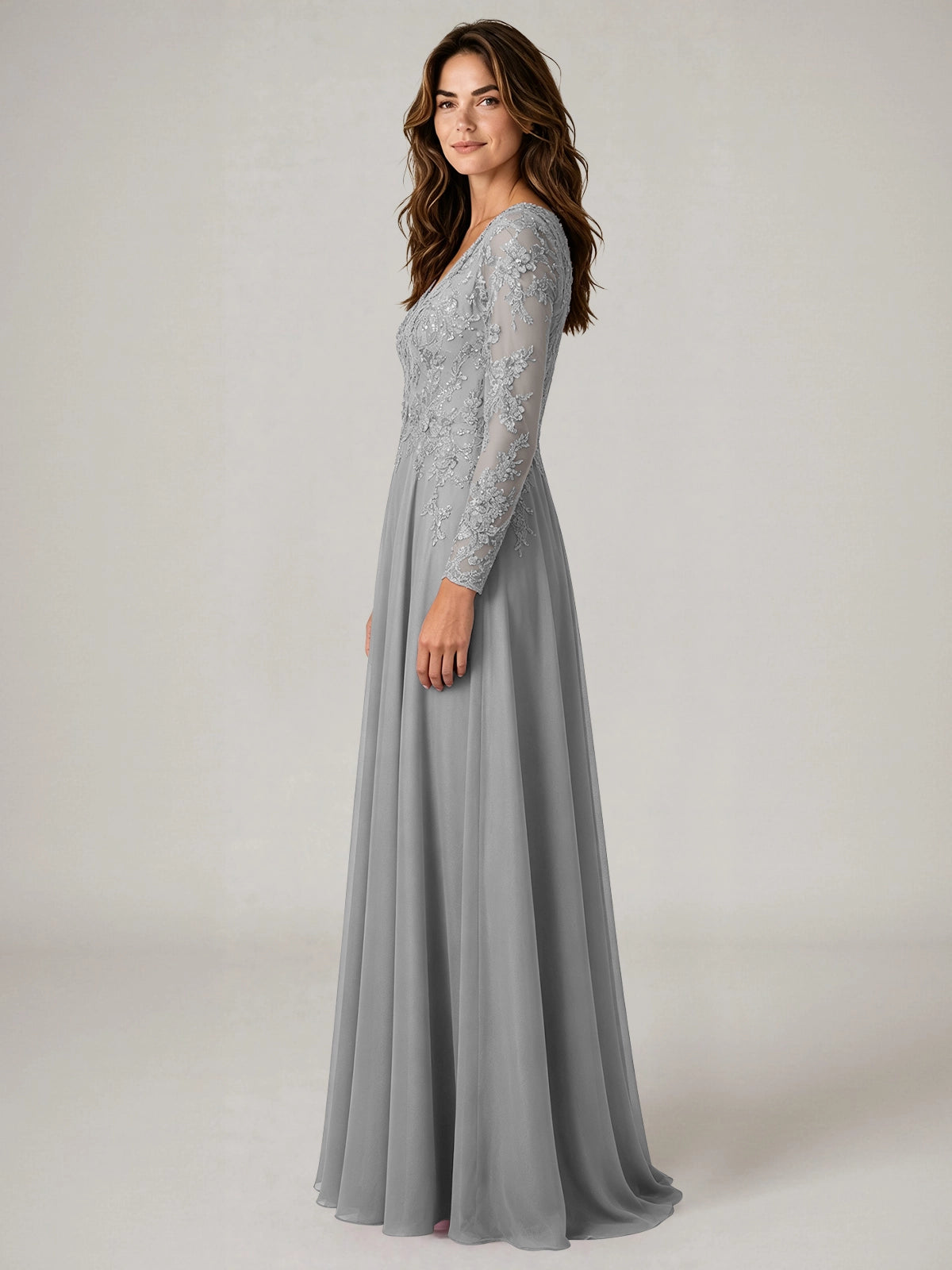A-line Mother of the Bride Dress with Appliques