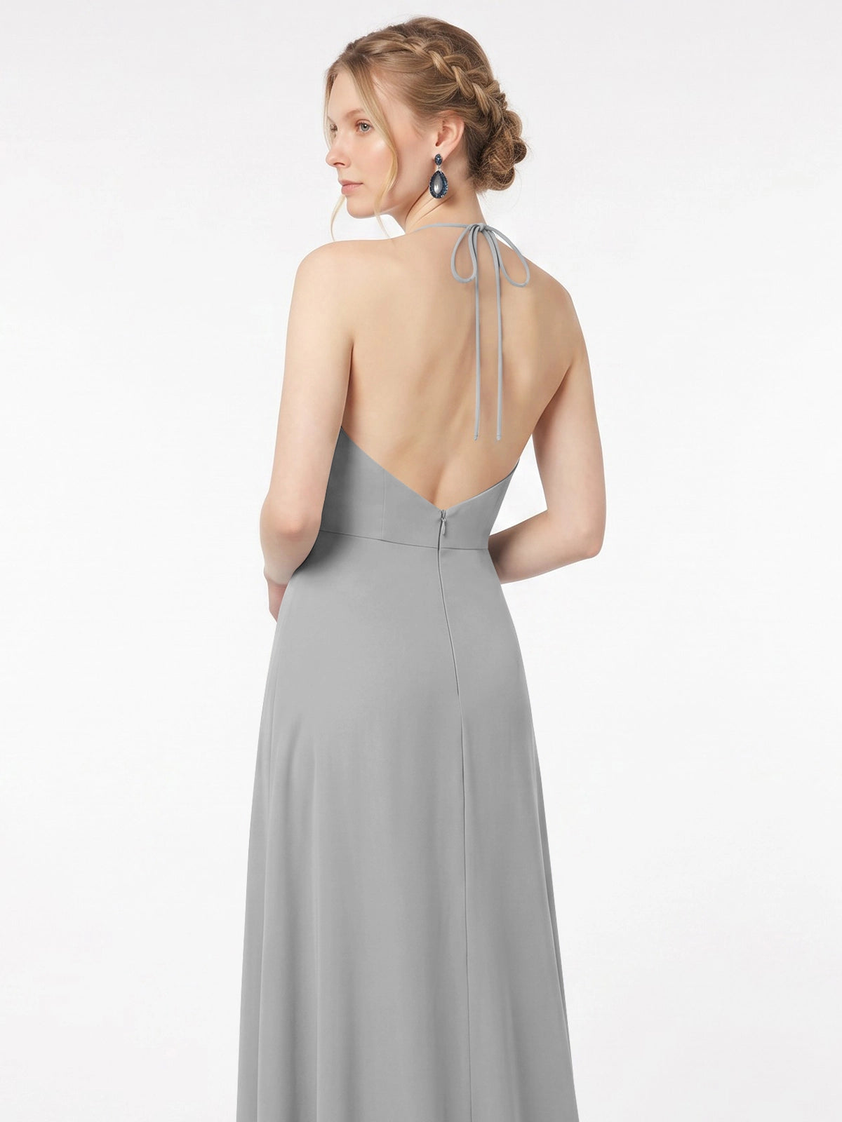 Chiffon Bridesmaid Dress with Halter 