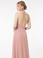 Chiffon Bridesmaid Dress with Halter 