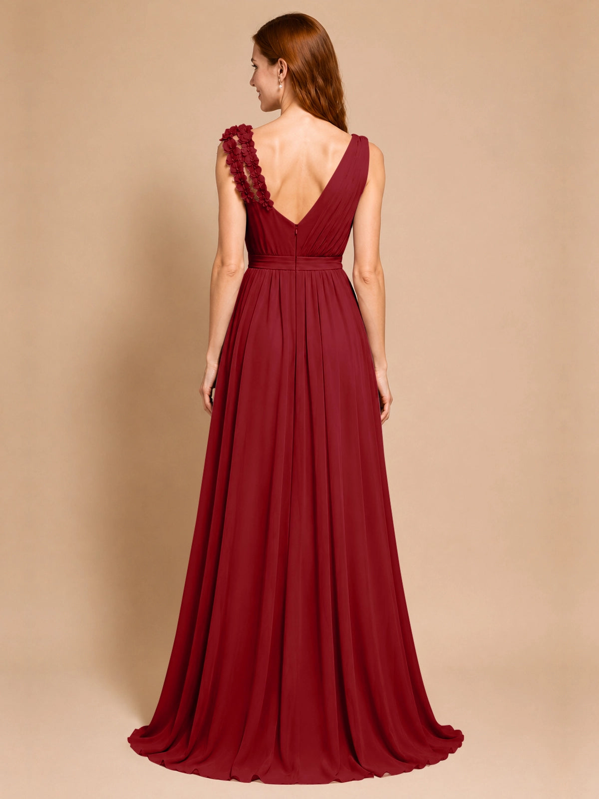 Chiffon Prom Dress with Appliques