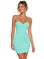 Sparkling Sheath Beading Mini Dress 