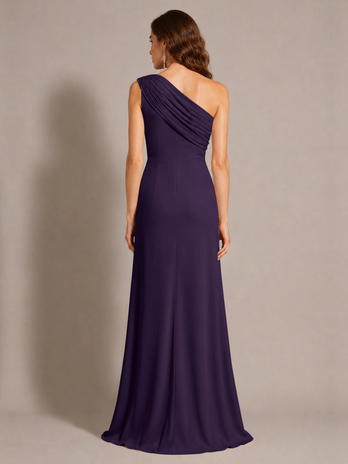 One-Shoulder Prom Dress with Slit