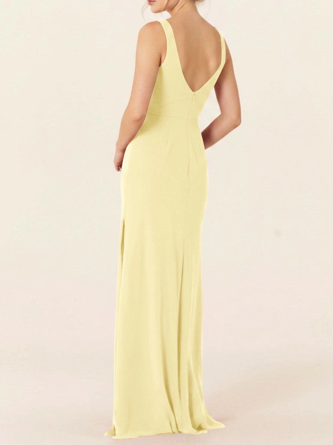 Chiffon Bridesmaid Dress with Slit 
