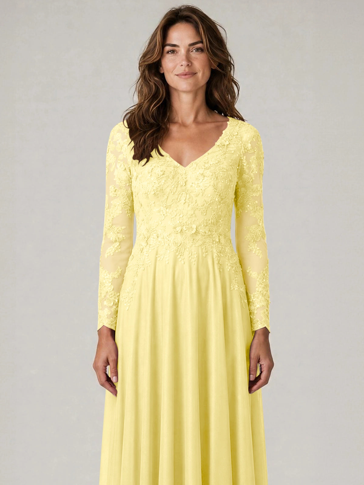 A-line Mother of the Bride Dress with Appliques