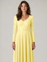 A-line Mother of the Bride Dress with Appliques