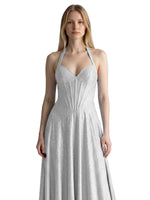 Halter Beaded Prom Dress 