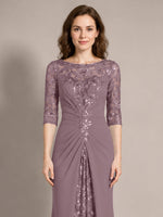 Lace Mother of the Bride Dress with Applique 