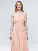 One-Shoulder Side Cut-Out Bridesmaid Dress 