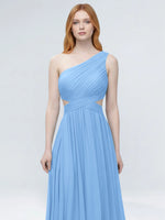 One-Shoulder Side Cut-Out Bridesmaid Dress 