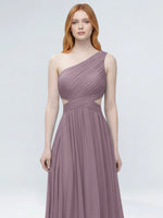One-Shoulder Side Cut-Out Bridesmaid Dress 