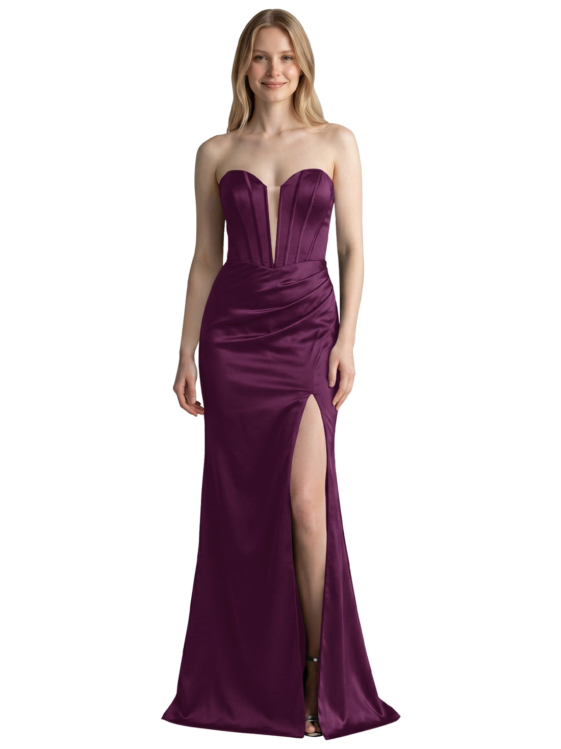 High Slit Sweetheart Prom Dress 