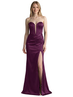 High Slit Sweetheart Prom Dress 