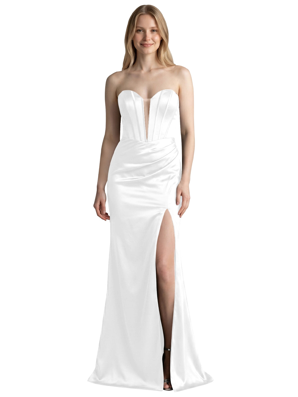 High Slit Sweetheart Prom Dress 