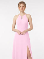 Chiffon Bridesmaid Dress with Halter 