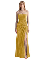 Velvet Prom Dress with Beaded Applique 