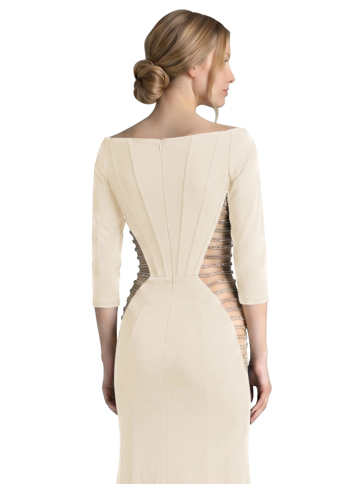 Side Cutout Slit Prom Dress 