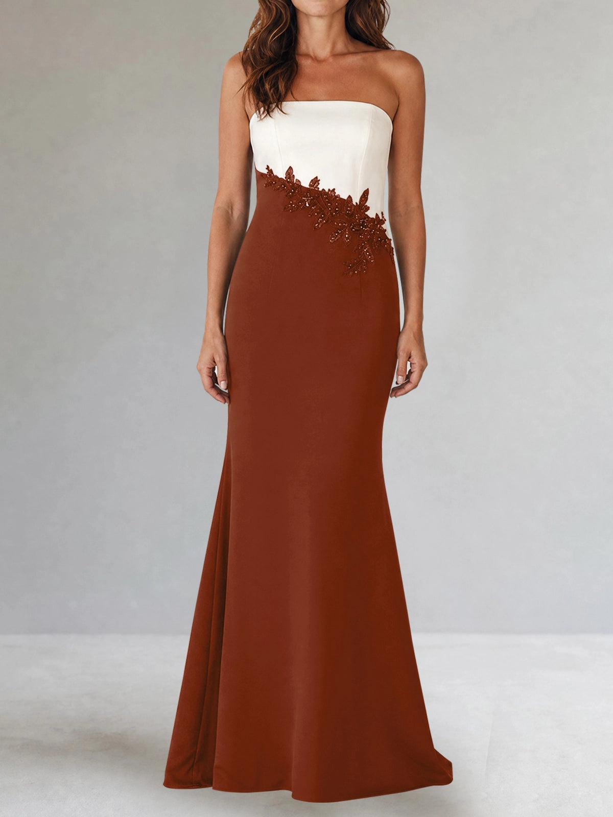 Trumpet Mother of the Bride Dress with Appliques