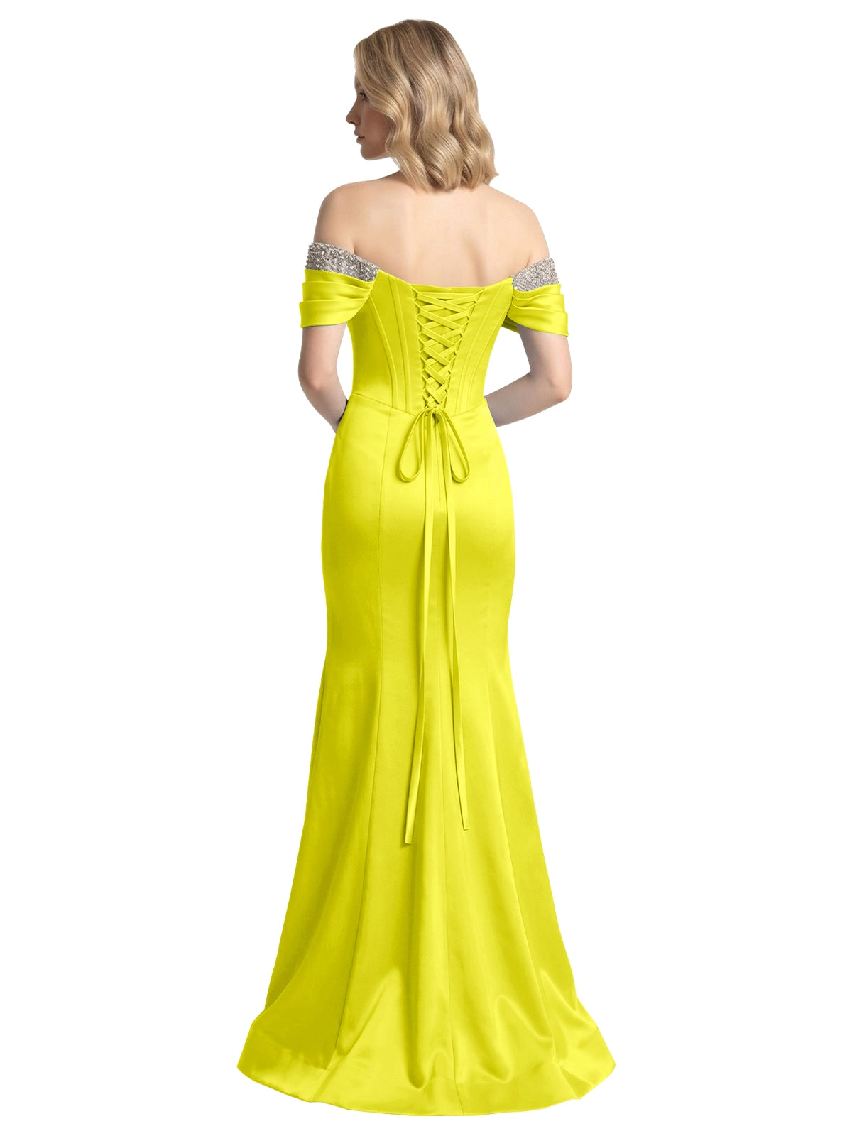 Corset Beaded Trumpet Prom Dress 