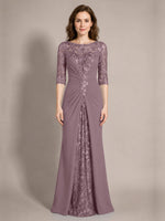 Lace Mother of the Bride Dress with Applique 