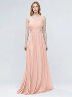 One-Shoulder Side Cut-Out Bridesmaid Dress 