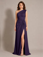 One-Shoulder Prom Dress with Slit