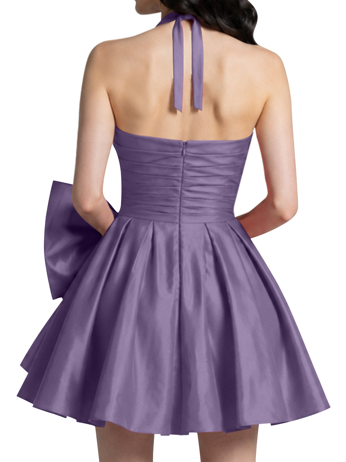 Halter Oversized Bow Mini Dress 