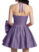 Halter Oversized Bow Mini Dress 