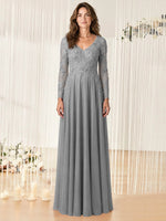 A-line Mother of the Bride Dress with Appliques