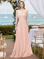 One-Shoulder Side Cut-Out Bridesmaid Dress 