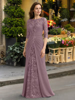 Lace Mother of the Bride Dress with Applique 