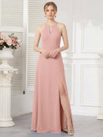 Chiffon Bridesmaid Dress with Halter 