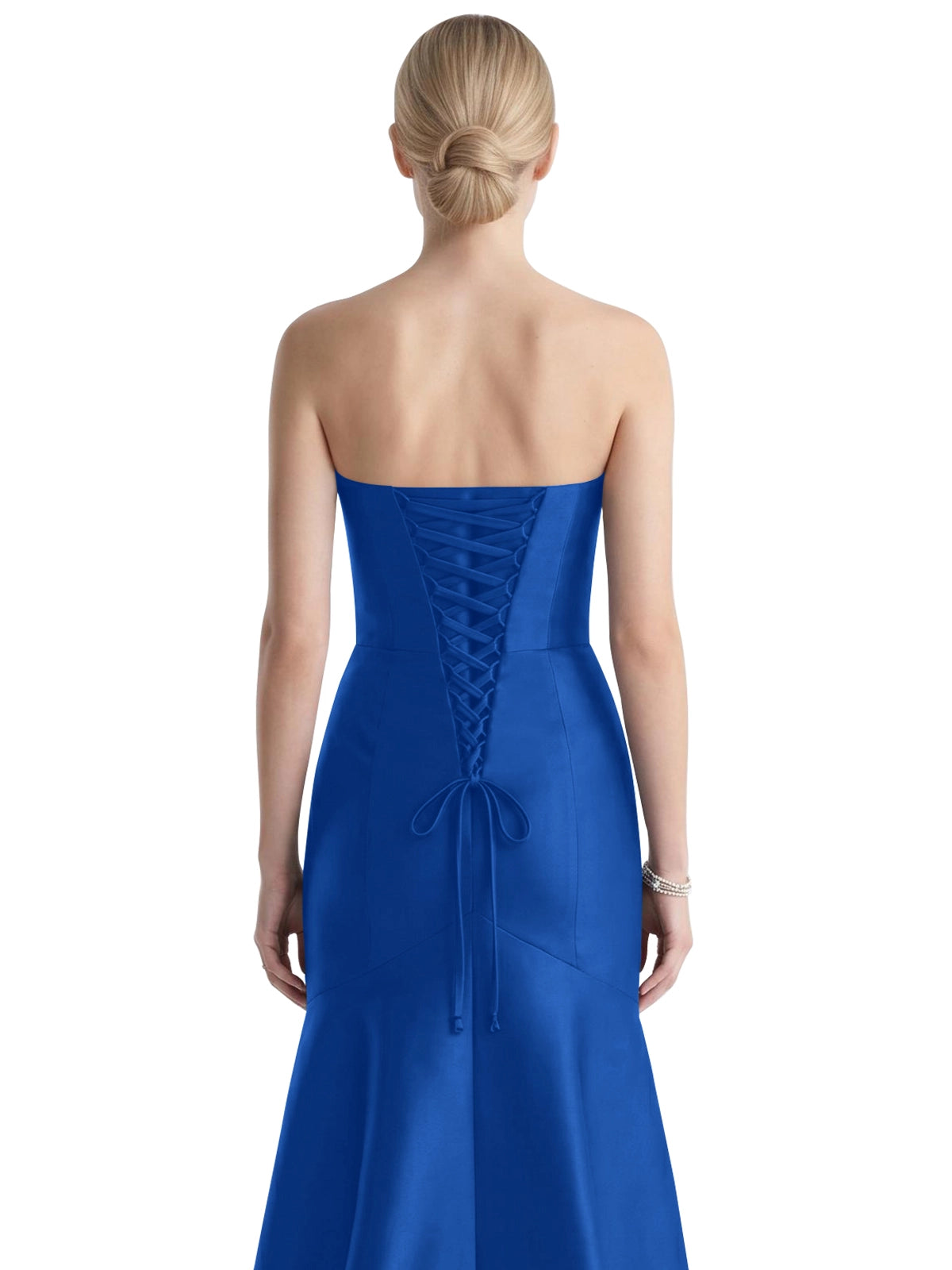 Strapless Ruched Bodice Prom Dress 