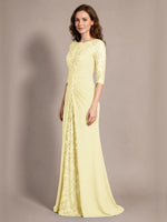 Lace Mother of the Bride Dress with Applique 