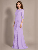 Lace Mother of the Bride Dress with Applique 