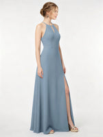 Chiffon Bridesmaid Dress with Halter 