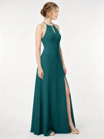 Chiffon Bridesmaid Dress with Halter 