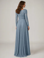 A-line Mother of the Bride Dress with Appliques