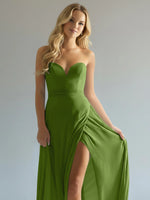Sweetheart Bridesmaid Dress with Slit 