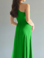 One-Shoulder Bridesmaid Dress with Slit