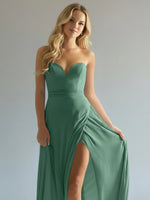 Sweetheart Bridesmaid Dress with Slit 