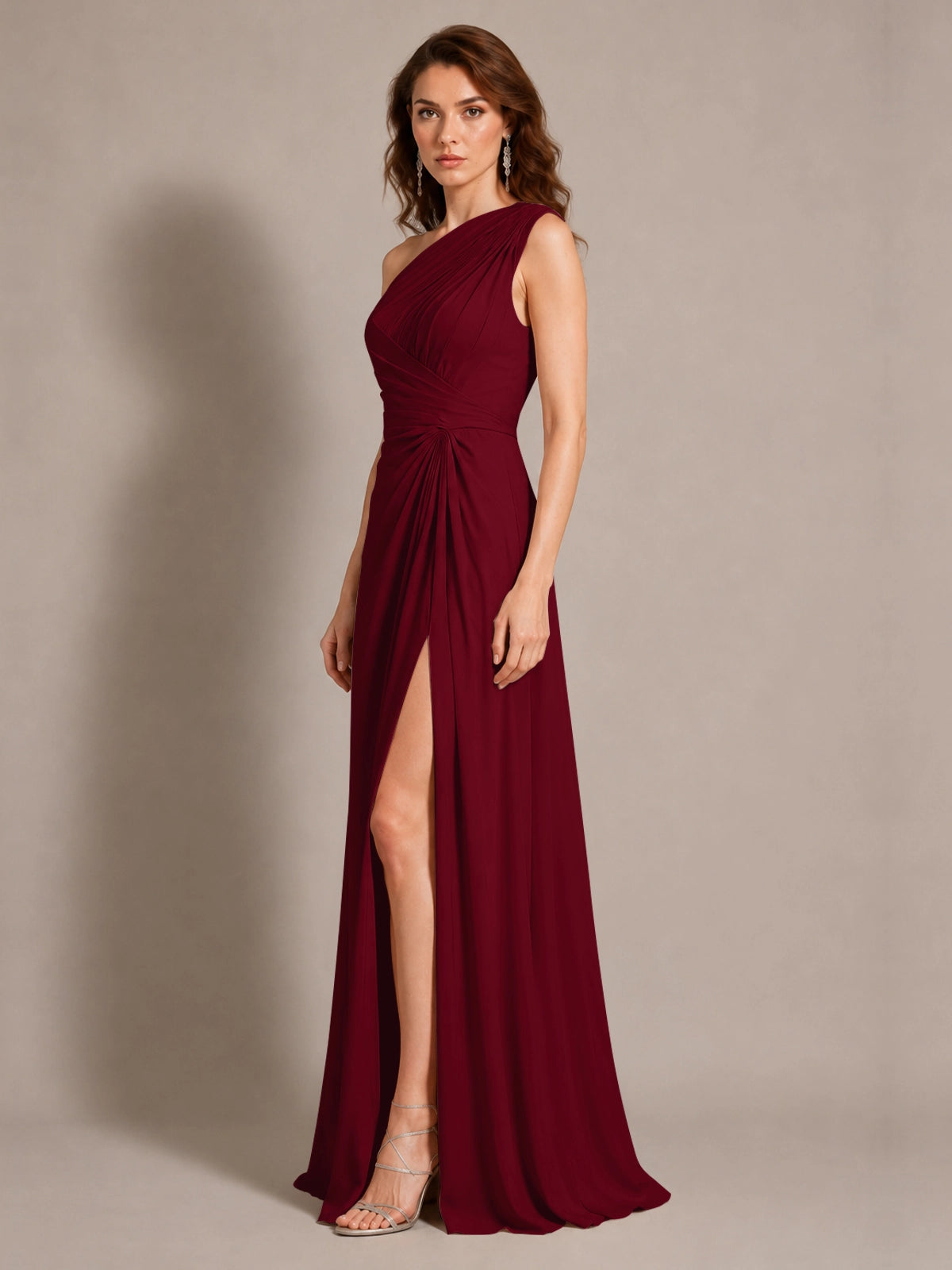 One-Shoulder Prom Dress with Slit