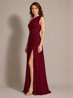 One-Shoulder Prom Dress with Slit
