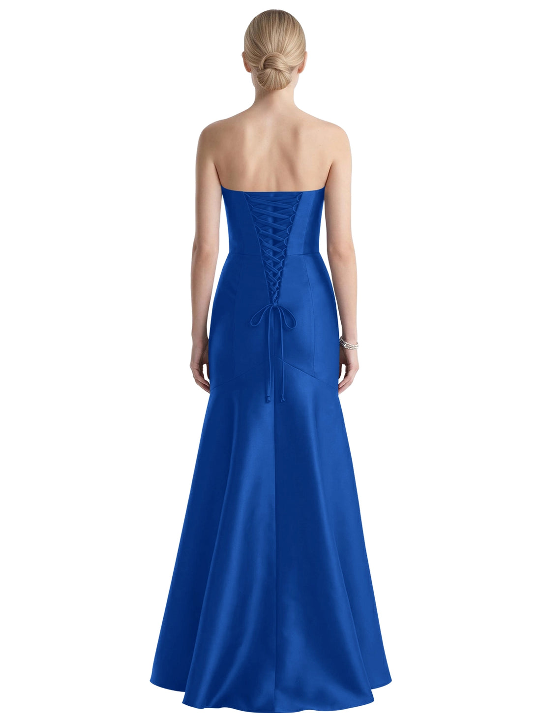 Strapless Ruched Bodice Prom Dress 