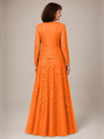 A-line Mother of the Bride Dress with Lace 
